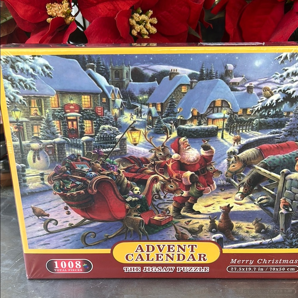 New Advent Calendar Jigsaw Puzzle - Festive Red and Gold